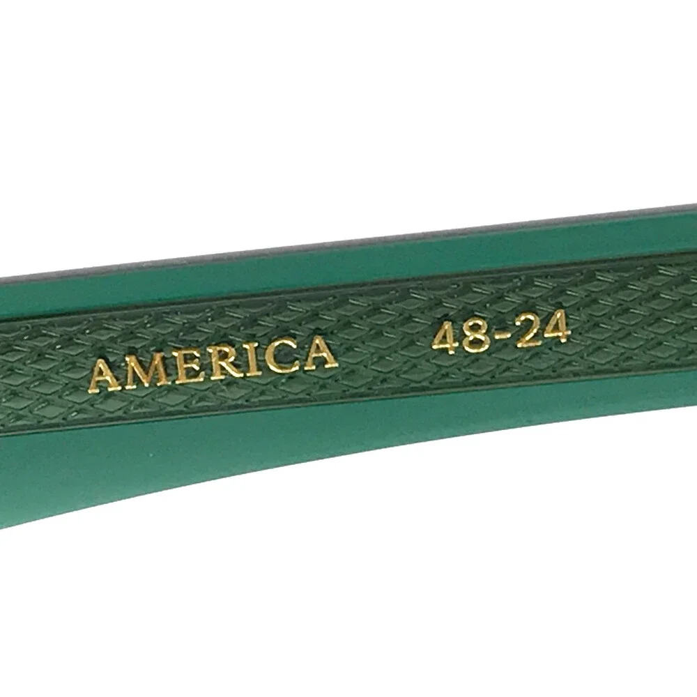 Alfred Kerbs Eyeglasses Frames AMERICA GR Clear Green Square Full Rim 48-24-140